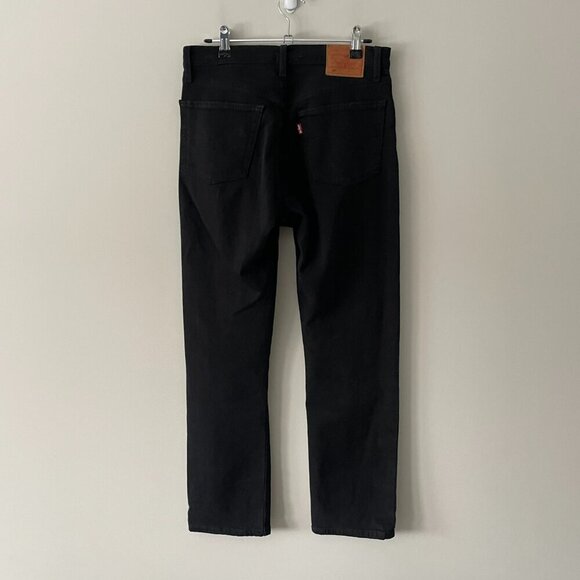 Levi's 501 Denim Button-Fly Front Mid Rise Straight Leg Cropped Jeans Black 26 - Picture 3 of 9